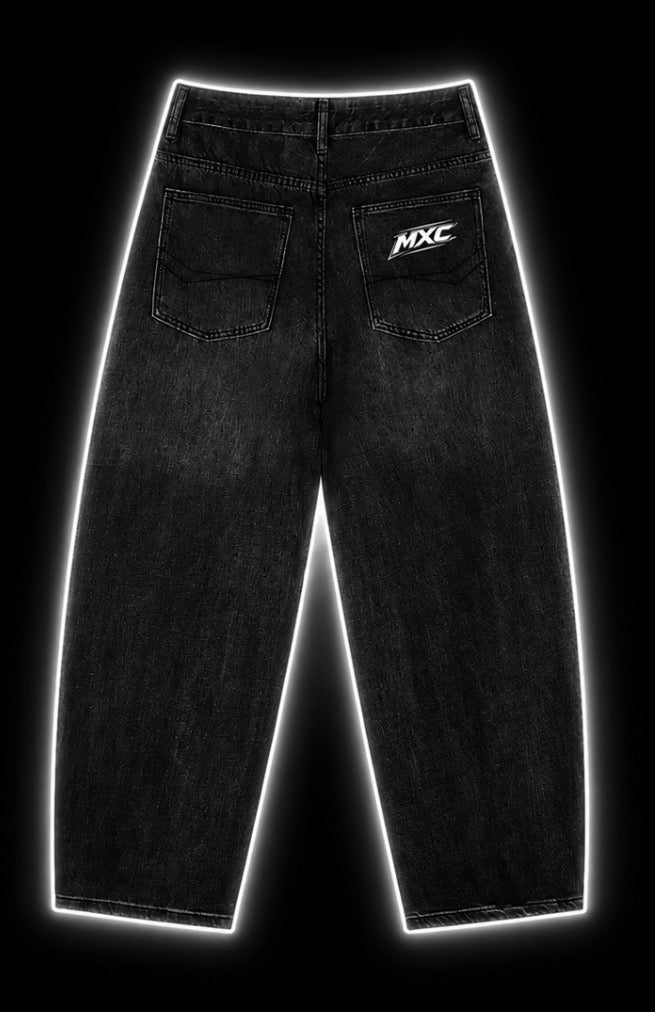 MXC Washed Baggy Jeans - Black