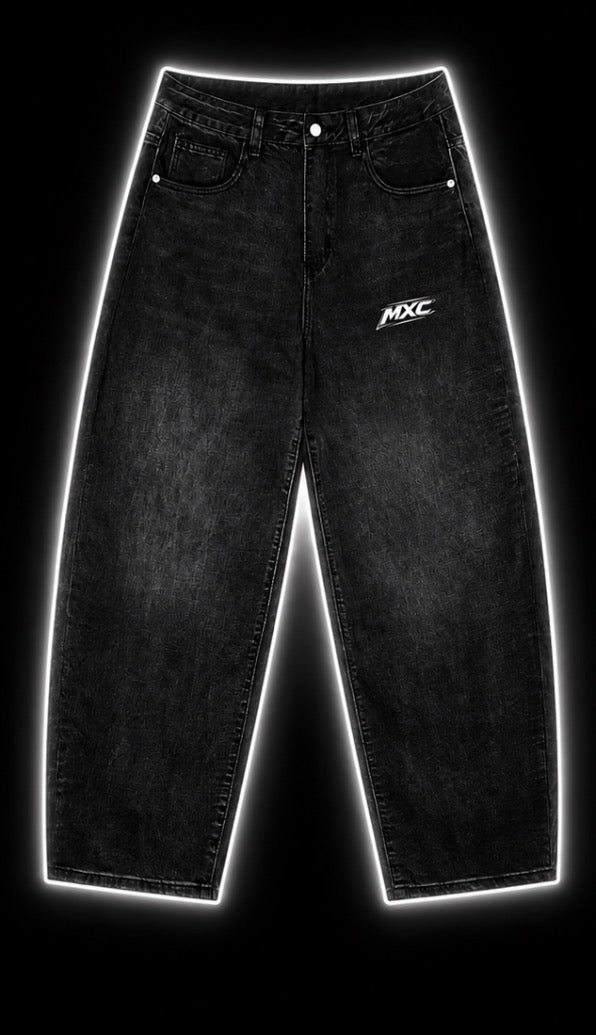 MXC Washed Baggy Jeans - Black